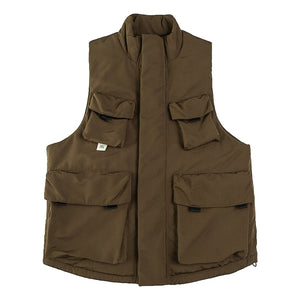 A[S]USL REFLECTIVE LOGO PADDING VEST-BROWN