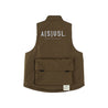 A[S]USL REFLECTIVE LOGO PADDING VEST-BROWN