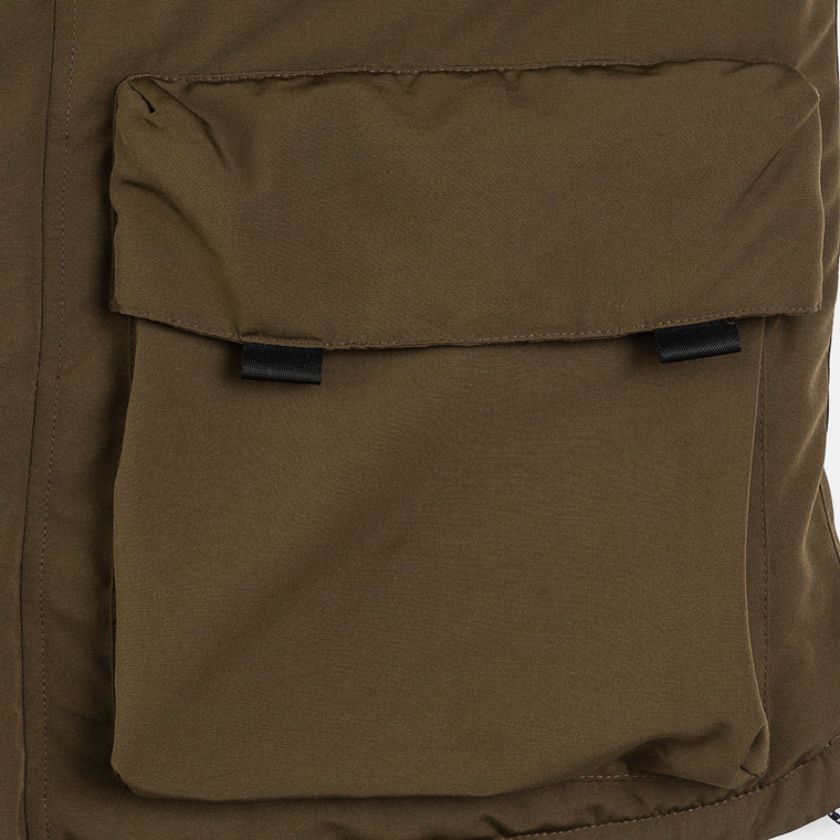 A[S]USL REFLECTIVE LOGO PADDING VEST-BROWN