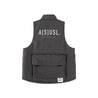 A[S]USL REFLECTIVE LOGO PADDING VEST-CHARCOAL