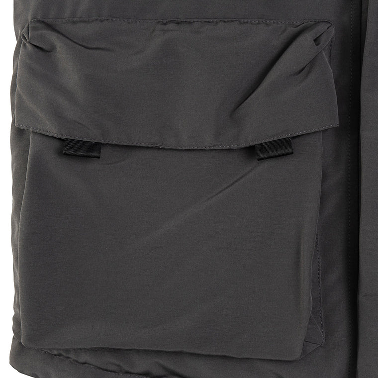 A[S]USL REFLECTIVE LOGO PADDING VEST-CHARCOAL