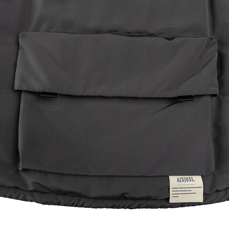A[S]USL REFLECTIVE LOGO PADDING VEST-CHARCOAL