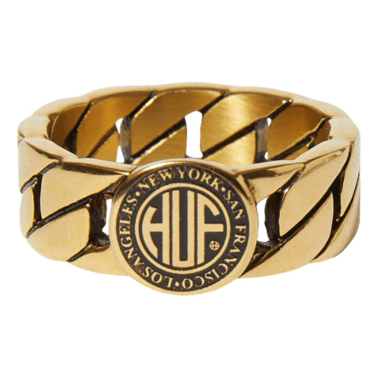 HUF REGIONAL CUBAN LINK RING-GOLD