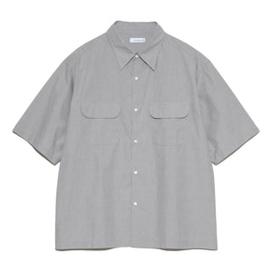 Nanamica REGULAR COLLAR END ON END S/S SHIRT-GREY