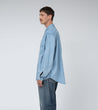 Nanamica REGULAR COLLAR LIGHT DENIM SHIRT-INDIGO BLEACH