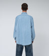 Nanamica REGULAR COLLAR LIGHT DENIM SHIRT-INDIGO BLEACH