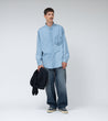 Nanamica REGULAR COLLAR LIGHT DENIM SHIRT-INDIGO BLEACH