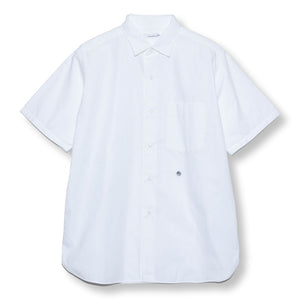 Nanamica REGULAR COLLAR WIND S/S SHIRT-WHITE