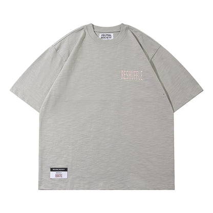 NEUTRAL SOCIETY RESHUFFLE BIG TEE-ASH