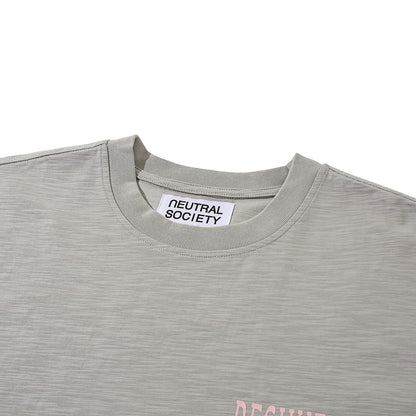 NEUTRAL SOCIETY RESHUFFLE BIG TEE-ASH