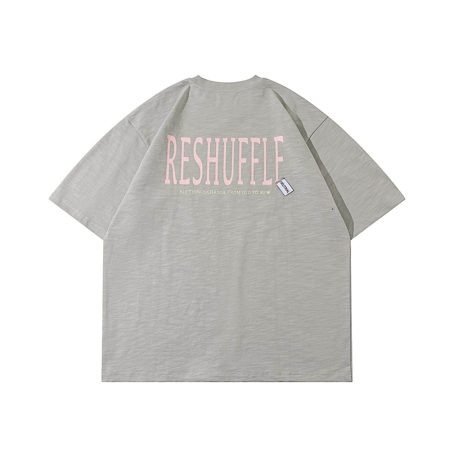 NEUTRAL SOCIETY RESHUFFLE BIG TEE-ASH