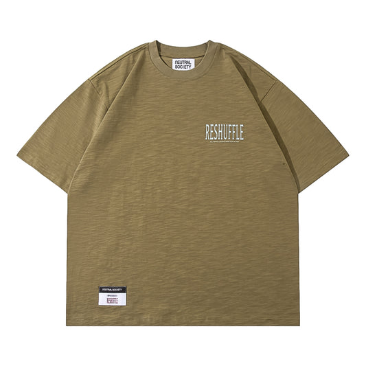 NEUTRAL SOCIETY RESHUFFLE BIG TEE-WOOD