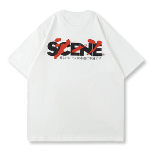 SCENE BY ICE FIRE RETRO 80'S GRAPHIC TEE 01 // WHITE (AKIRA)-WHITE