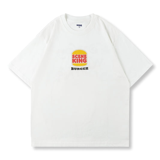SCENE BY ICE FIRE RETRO 80'S GRAPHIC TEE-WHITE