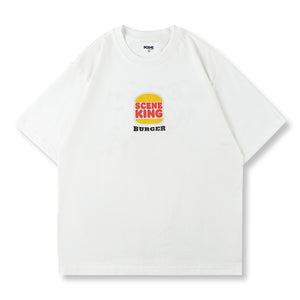 SCENE BY ICE FIRE RETRO 80'S GRAPHIC TEE-WHITE