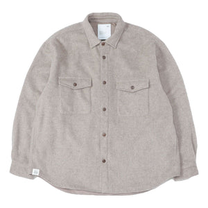 MADNESS RETRO WOOL MIX OVERSHIRT (FABRIC BY JAPAN)-TAUPE