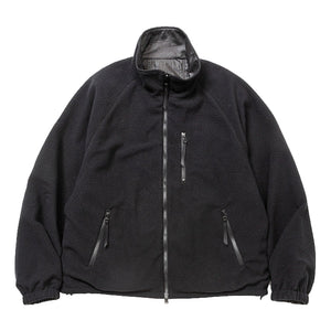 MEANSWHILE REVERSIBLE FLEECE JACKET-LAMP BLACK