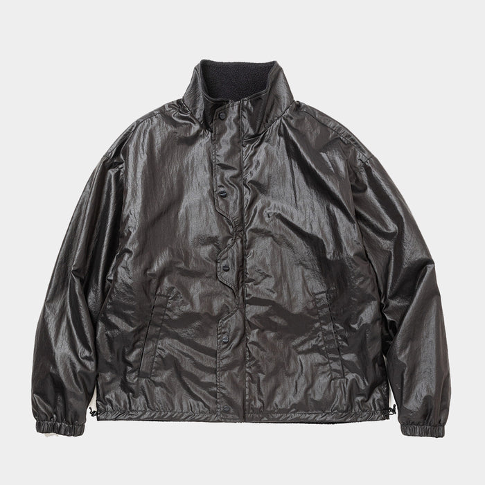 MEANSWHILE REVERSIBLE FLEECE JACKET-LAMP BLACK