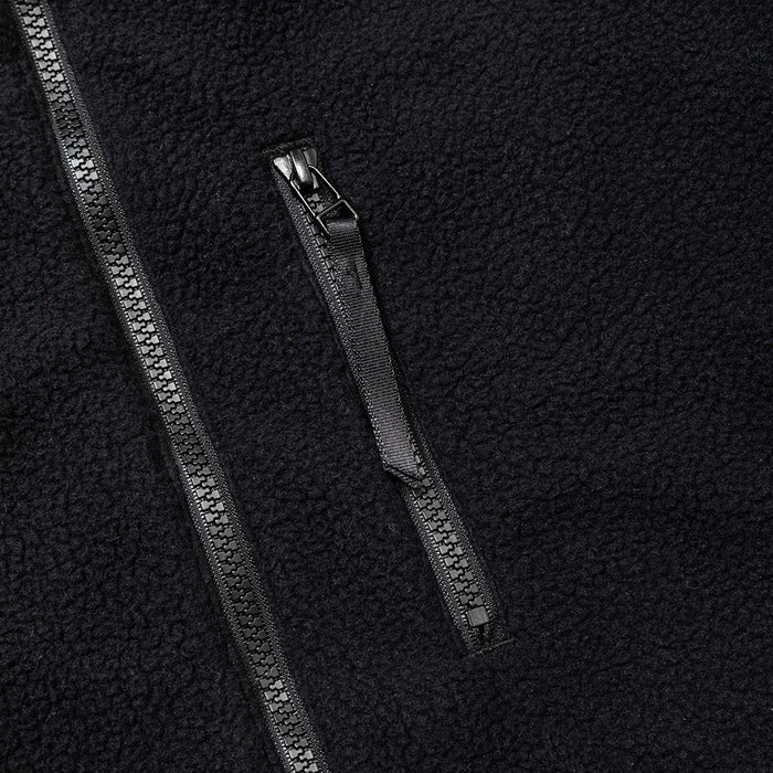 MEANSWHILE REVERSIBLE FLEECE JACKET-LAMP BLACK