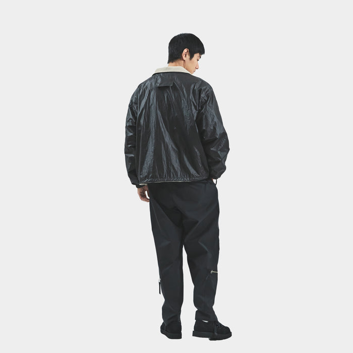 MEANSWHILE REVERSIBLE FLEECE JACKET-LAMP BLACK