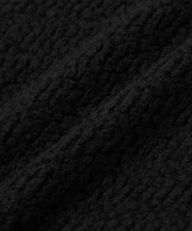AND WANDER RE WOOL JQ CREW NECK-BLACK