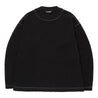AND WANDER RE WOOL JQ CREW NECK-BLACK