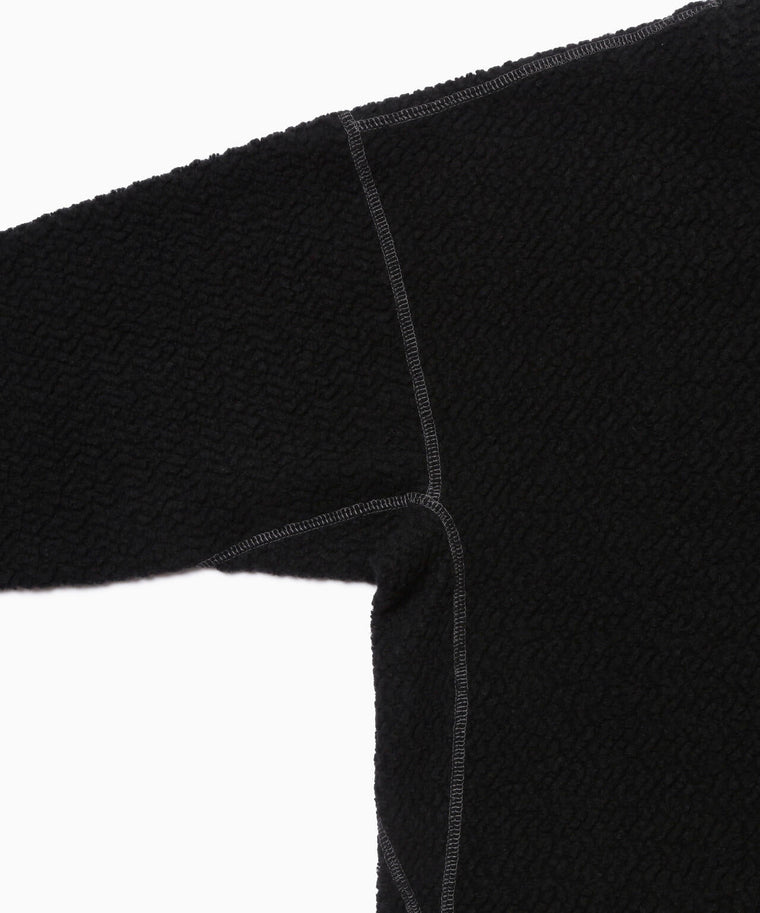 AND WANDER RE WOOL JQ CREW NECK-BLACK