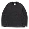 AND WANDER RE WOOL JQ CREW NECK-CHARCOAL