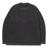 AND WANDER RE WOOL JQ CREW NECK-CHARCOAL