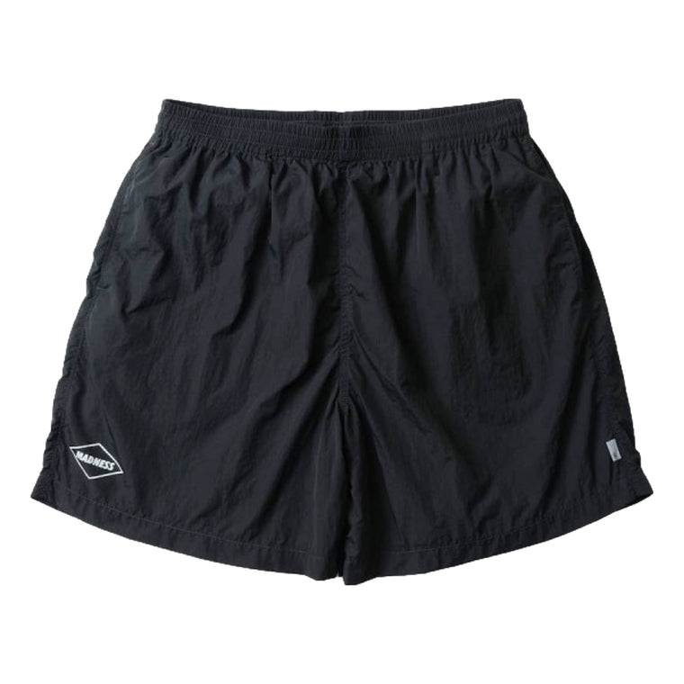 MADNESS RHOMBUS LOGO NYLON ESSENTIAL SHORTS (17")-BLACK