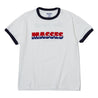MASSES RINGER T-SHIRT STAR-WHITE NAVY