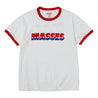 MASSES RINGER T-SHIRT STAR-WHITE RED