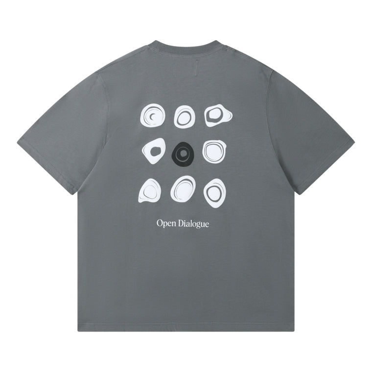 OPEN DIALOGUE ROCK TEE-GREY
