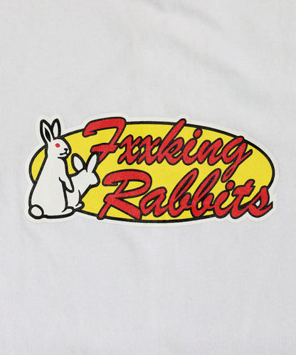 #FR2 RABBITS OVAL LOGO RAGLAN-SLEEVE T-SHIRT-WHITE/BLACK