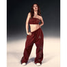 ROSEMAESE ROSE BADGE SWEATPANTS-RED
