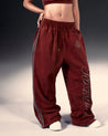 ROSEMAESE ROSE BADGE SWEATPANTS-RED