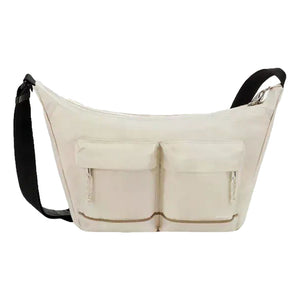 BRANDEN SAFE CROSS BODY BAG (L SIZE）-LIGHT BEIGE