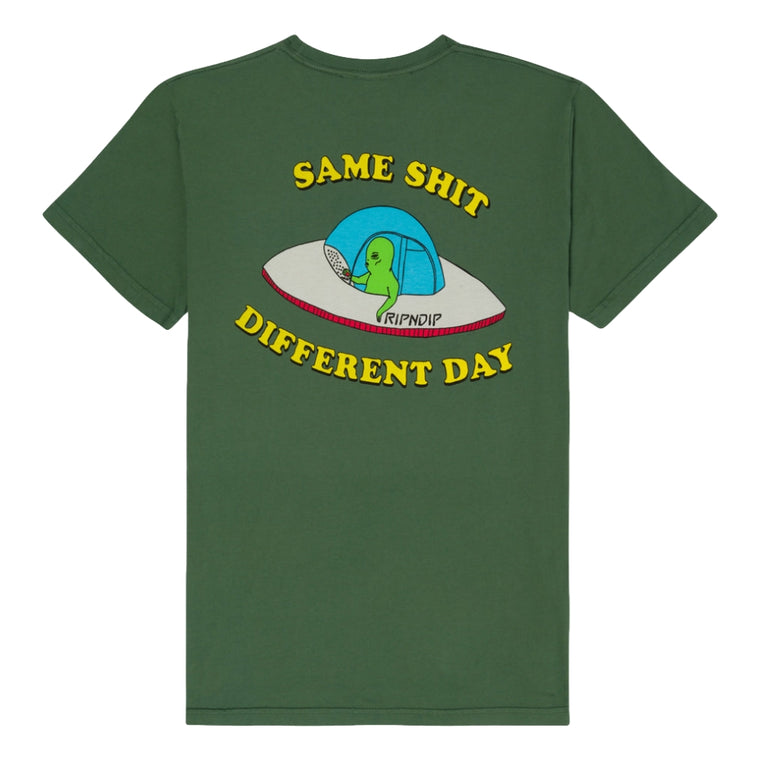 RIPNDIP SAME SHIT DIFFERENT DAY TEE-OLIVE
