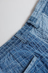 FUNDAMENTAL SASHIKO PATCHWORK SHORT PANTS 7YR WASH-INDIGO