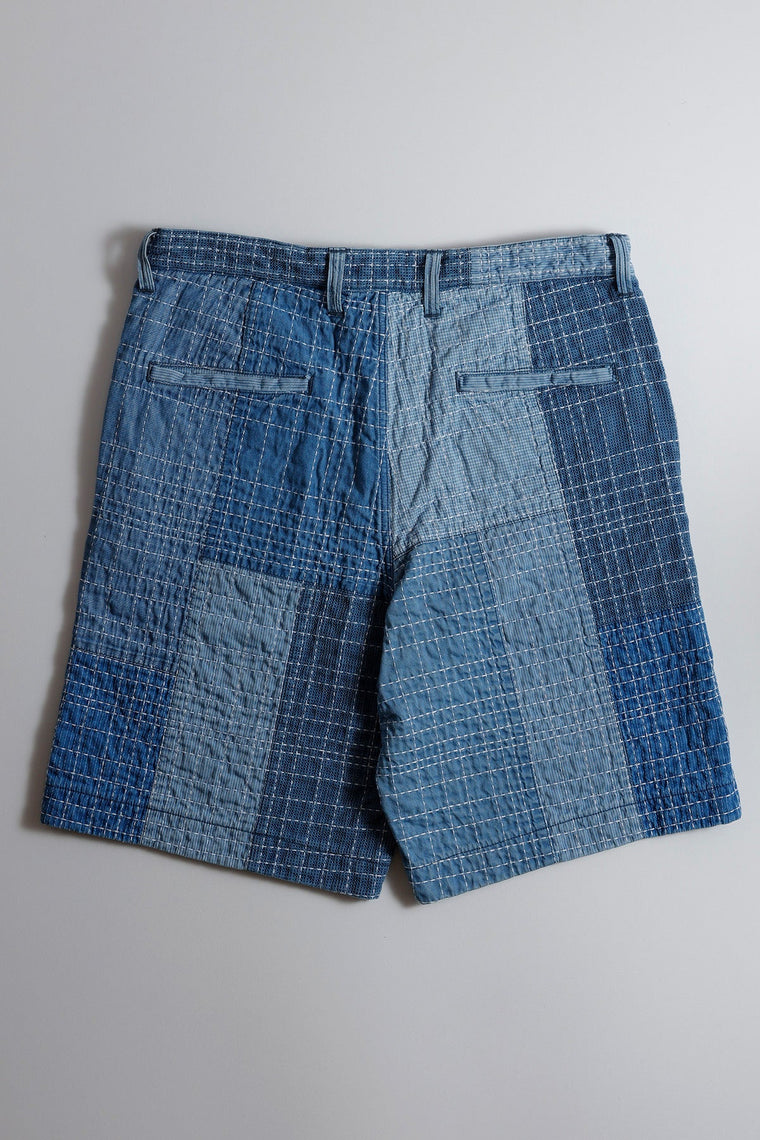 FUNDAMENTAL SASHIKO PATCHWORK SHORT PANTS 7YR WASH-INDIGO