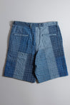 FUNDAMENTAL SASHIKO PATCHWORK SHORT PANTS 7YR WASH-INDIGO