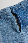 FUNDAMENTAL SASHIKO PATCHWORK SHORT PANTS 7YR WASH-INDIGO