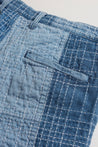 FUNDAMENTAL SASHIKO PATCHWORK SHORT PANTS 7YR WASH-INDIGO