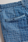FUNDAMENTAL SASHIKO PATCHWORK SHORT PANTS 7YR WASH-INDIGO