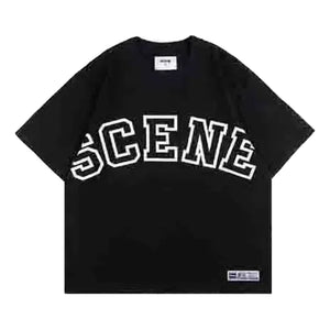 SCENE BY ICE FIRE SC BIG LOGO TEE // -BLACK / WHITE