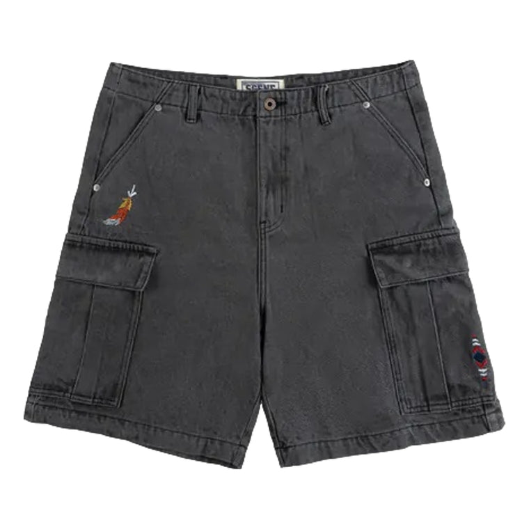 SCENE BY ICE FIRE SC_DENIM SHORT PANT B3 // -GREY