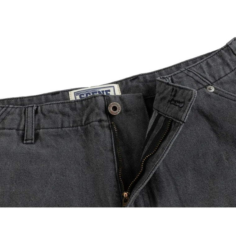 SCENE BY ICE FIRE SC_DENIM SHORT PANT B3 // -GREY