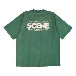 SCENE BY ICE FIRE SNOW WASHED CLASSIC TEE // 005-GREEN