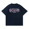 SCENE BY ICE FIRE SCENE CHECKERED HK TEE-NAVY