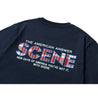 SCENE BY ICE FIRE SCENE CHECKERED HK TEE-NAVY